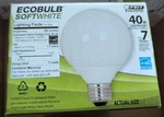 6 Pack Nib Feit Ecobulb Globe Soft White Cfl 40W 550 Lumens Rohs Compliant. Fixed Price $14.99.