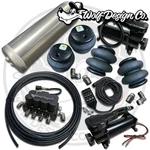 4 Corner Manifold Air Ride Bag Management Kit 5 Gallons Dual Compressors. Fixed Price $1519.05.