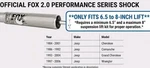 Fox Front Shock 91-06 Jeep Wrangler Grand Cherokee Tj 6.5-8" Lift 980-24-644. Fixed Price $141.99.