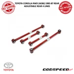 Godspeed Adjustable Rear Lower Link Set Fits 85-87 Toyota Corolla GTS/SR5 (AE86). Fixed Price $228.00.