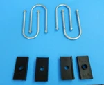 Set Of 4 Rear Axle U-bolts Mg Midget Sprite 1963+ W Nuts Poly Pads. Fixed Price $64.95.