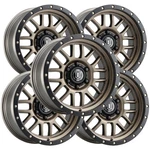 (set Of 5) Icon Alloys Alpha 17X8.5 6X5.5" +0MM Bronze Wheels Rims 17" Inch. Fixed Price $1640.20.
