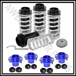 Silver Coil Over Adjustable Spring Kit + Blue Suspension Top Hat For 88-00 Civic. Fixed Price $85.99.