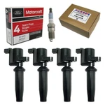 Set Of 4 Ignition Coils + Motorcraft Spark Plugs Ford Escape, Focus. Fixed Price $83.31.