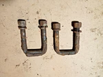 1940 Chevy Master 85 Kb Front Axle Leaf Spring U Bolts, Good Parts Need Cleaning. Fixed Price $15.00.