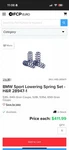 H&r 28947-1 Lowering Springs For 2011-16 Bmw 528I 535I 535D F10 / 13-19 650I F06. Fixed Price $250.00.