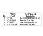 Fabtech Motorsports FTS136 Coil Spring Kit Fits Select Ford Excursion;. Fixed Price $476.09.