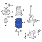 For Jeep Compass 2017-2022 68257312AC Front Coil Spring. Fixed Price $64.75.