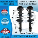 Monroe Oem Front Struts W/sway Bar Links 2001-2006 Hyundai Santa Fe 9YR Warranty. Fixed Price $263.82.
