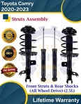 New Oe Front Struts & Rear Shocks For 2020-2023 Toyota Camry 4X4 9YR Warranty. Fixed Price $413.19.