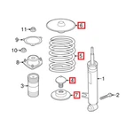 Genuine Oem Rear Upper & Lower Coil Spring Set Insulators Bumpers For Bmw F15. Fixed Price $408.95.