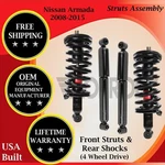 Monroe Oem Front Strut & Rear Shock For 2008-2015 Nissan Armada 4WD Lifetime Wa.. Fixed Price $408.96.